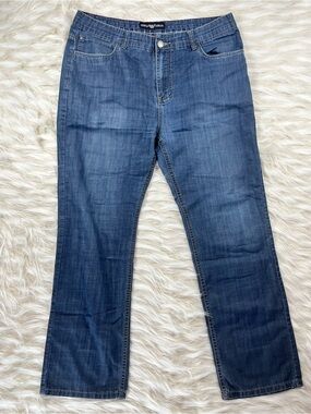 Giorgio Armani Jeans Men's 40x30 Mid Rise Straight Leg Medium Wash